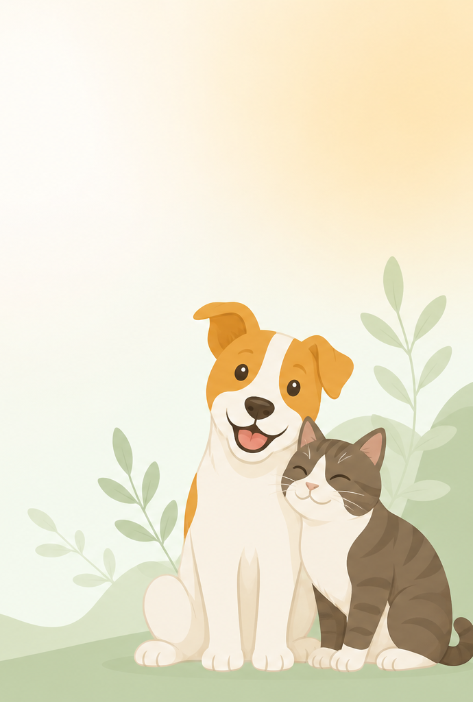 Ilustração de animais para adoção
